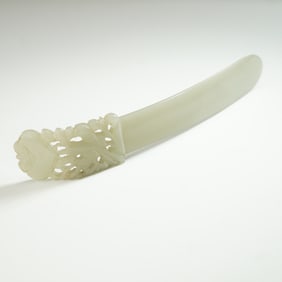 Chinese Celadon Nephrite Jade Hairpin