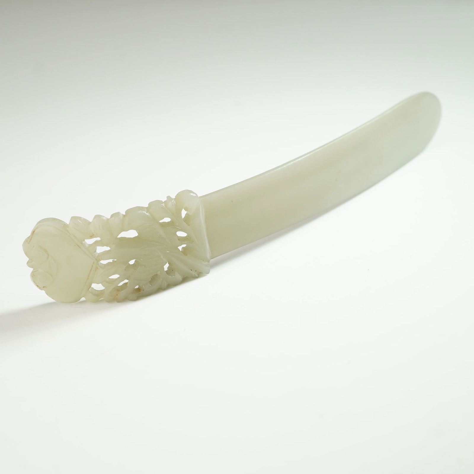 Chinese Celadon Nephrite Jade Hairpin (1 of 4)