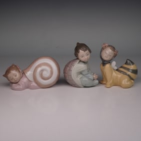 NAO by Lladro 'My Little Baby' Trio: Snail, Turtle & Bee Figurines