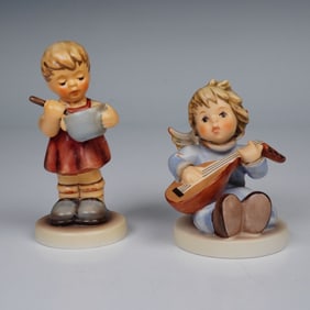 2pc Goebel Hummel Figurines, Melodic Mandoline and Baking Time