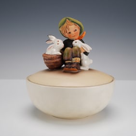 Goebel Hummel Covered Candy Dish, Playmates