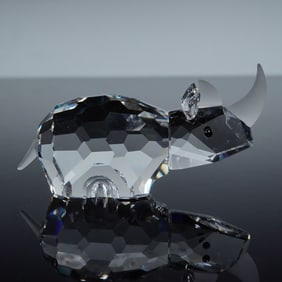 Swarovski Crystal Figurine, Large Rhinoceros