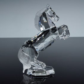 Swarovski Silver Crystal Figurine, White Stallion