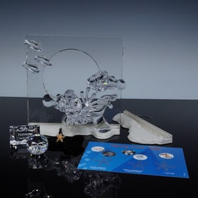 5pc Swarovski Wonders of the Sea Crystal Frame and Figurines, Harmony Set