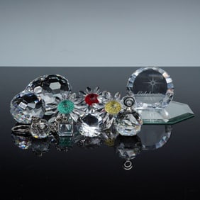 11pc Swarovski Crystal Renewal Gifts plus Plaque, Paperweight & Mirror Base