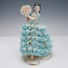 Irish Dresden Porcelain Figurine, Rose of Tralee