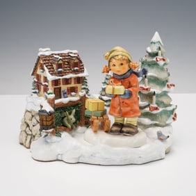 2pc Goebel Hummel Tidings of Joy Music Base & Good Tiding Figurine