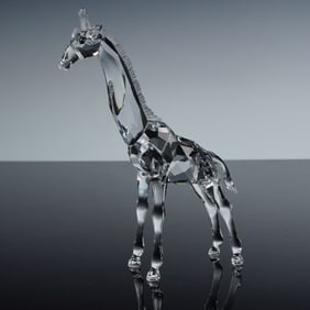 Swarovski Silver Crystal Figurine, Baby Giraffe