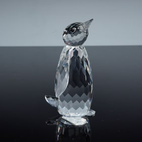Swarovski Silver Crystal Figurine, Large Penguin