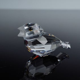 Swarovski Silver Crystal Figurine, Sparrow 169685