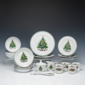 23pc Salem Porcelain China Christmas Eve Tableware Set