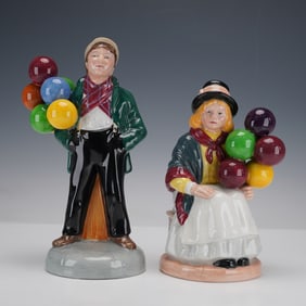 2pc Royal Doulton Figurines, Balloon Boy and Balloon Girl