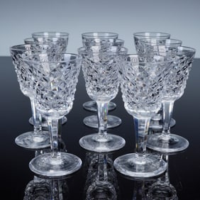 10pc Waterford Alana Crystal Port Cordial Glasses