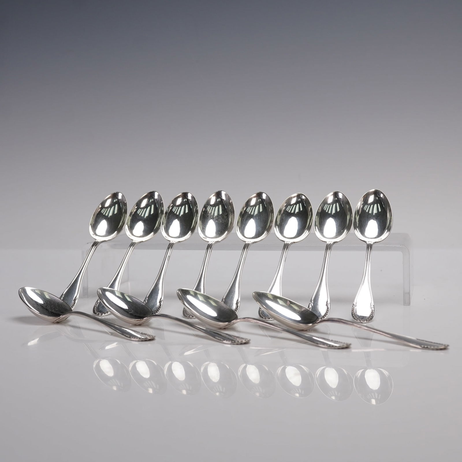 Lapparra French Sterling Silver Coffee Spoons, Set of 12 in Case (1 of 8)