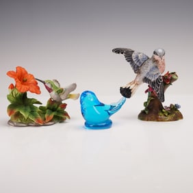 3pc Wellington, Staffordshire & Terra Studios Bird Figurines