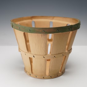 Michel Harvey Trompe L'Oeil Ceramic Basket Sculpture