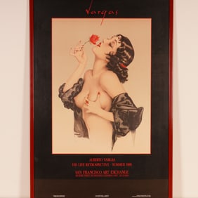 Alberto Vargas Framed Exhibition Poster, San Francisco Art Exchange