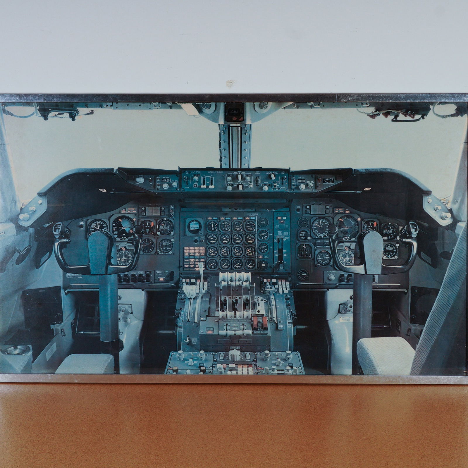 Aircraft Cockpit Photograph Poster in Metal Frame (1 of 6)