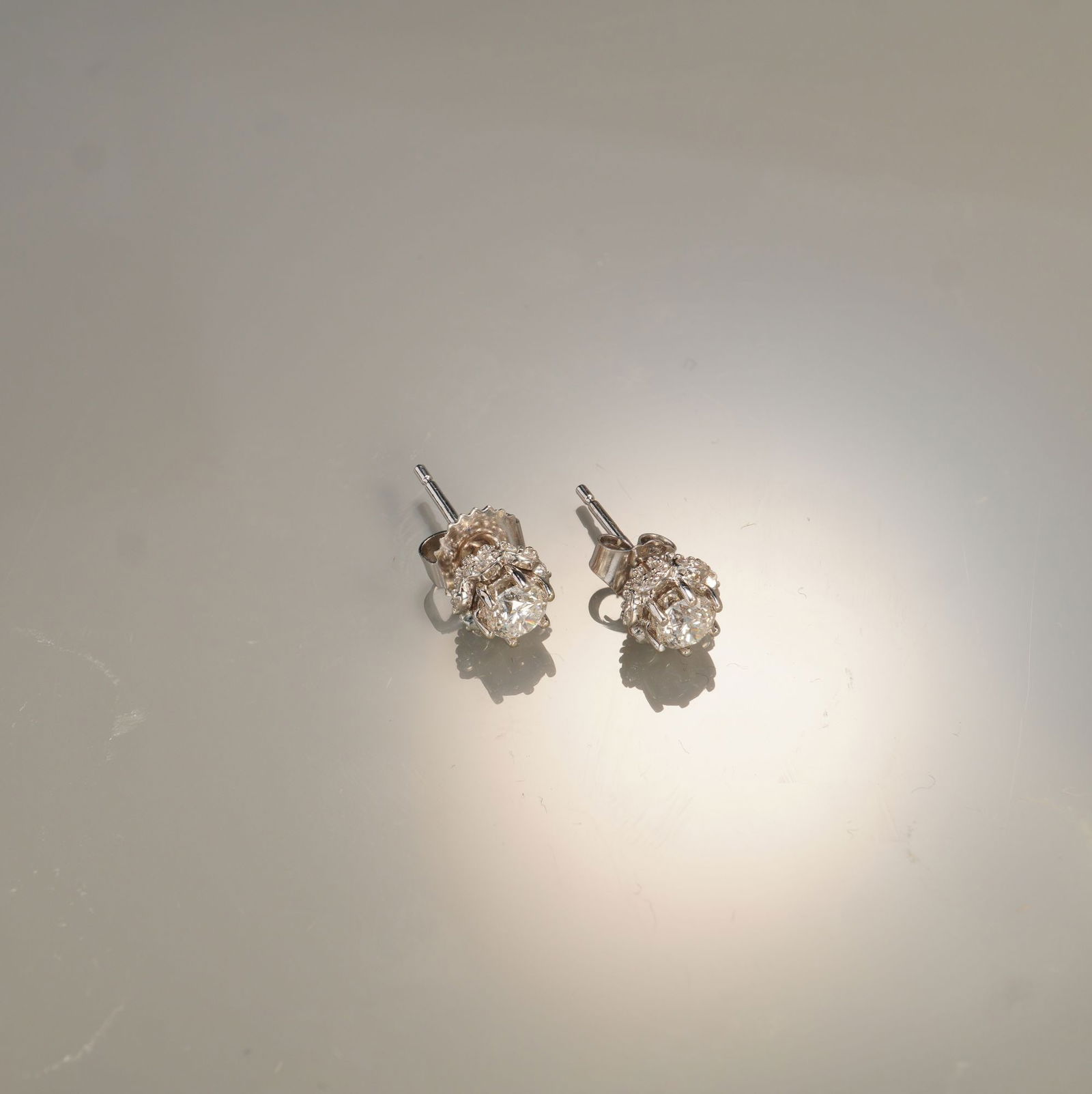 Pair of 14K White Gold 0.70ctw Diamond Stud Earrings (1 of 3)