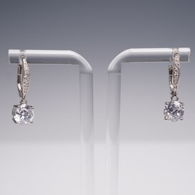 Pair of Sterling Silver Drop Earrings
