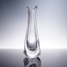 Daum Crystal Bud Vase, Hebe