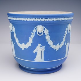 Wedgwood Blue Jasperware Planter