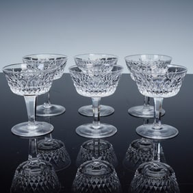 6pc Waterford Alana Crystal Liquor Cocktail Glasses