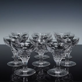 11pc Crystal Champagne Glasses