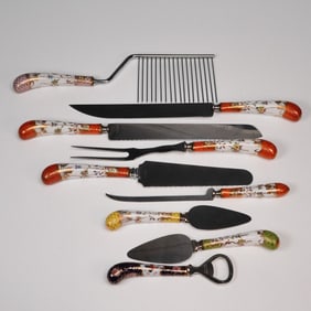 9pc Heathfield Stainless Steel Kitchen Servers, Cake Breaker & More