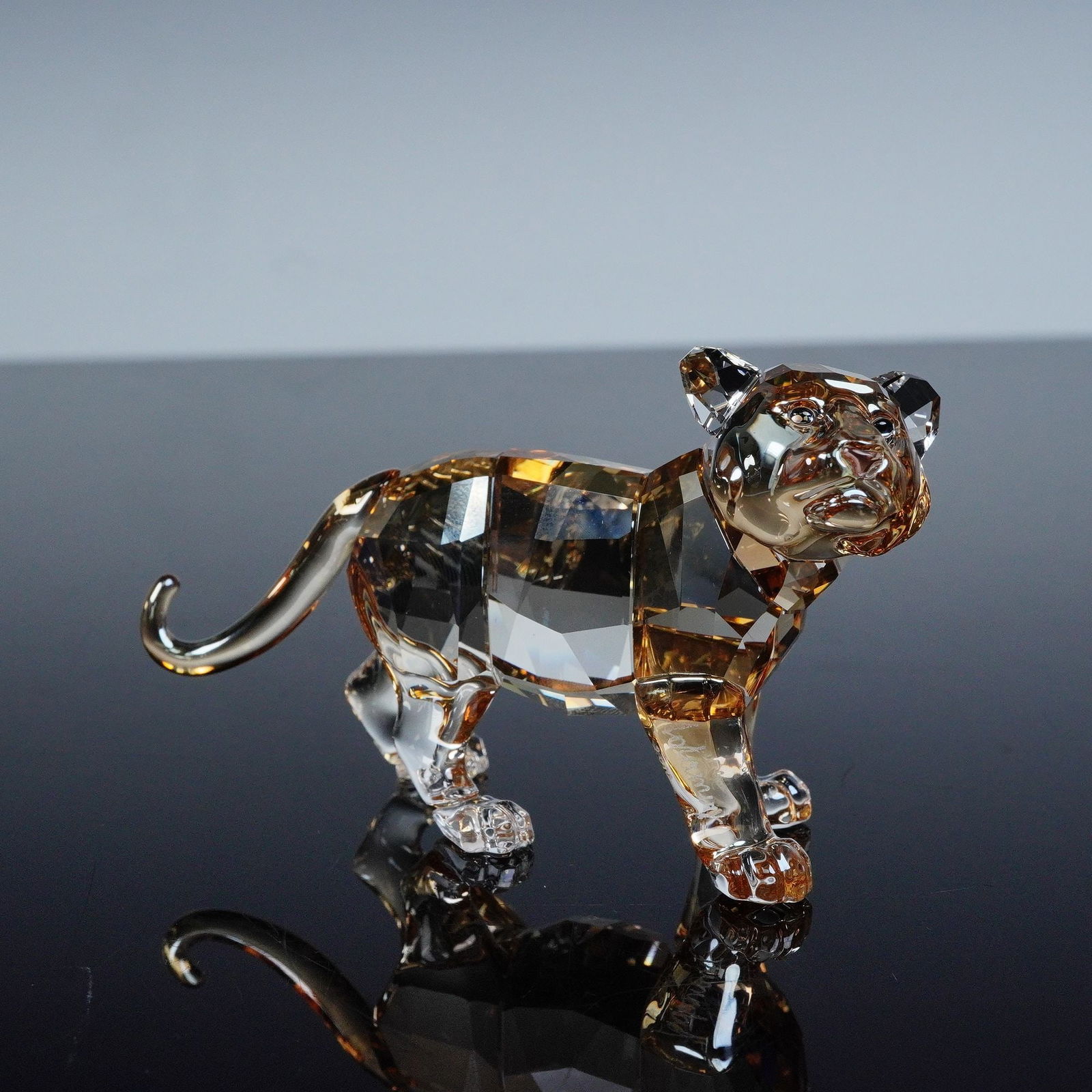 Swarovski Crystal Figurine, Tiger Cub Standing (1 of 6)