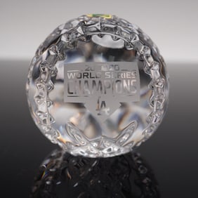 Waterford Crystal Baseball, 2020 World Series Champions Los Angeles Dodgers
