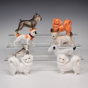8pc Collection of Vintage Porcelain Dog Figurines