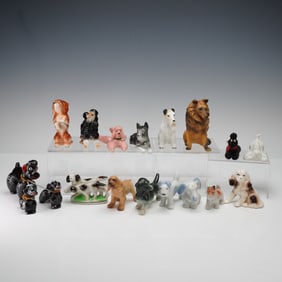 16pc Assorted Ceramic Dog Figurines