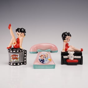 3pc Betty Boop and I Love Lucy Figural Salt & Pepper Shakers