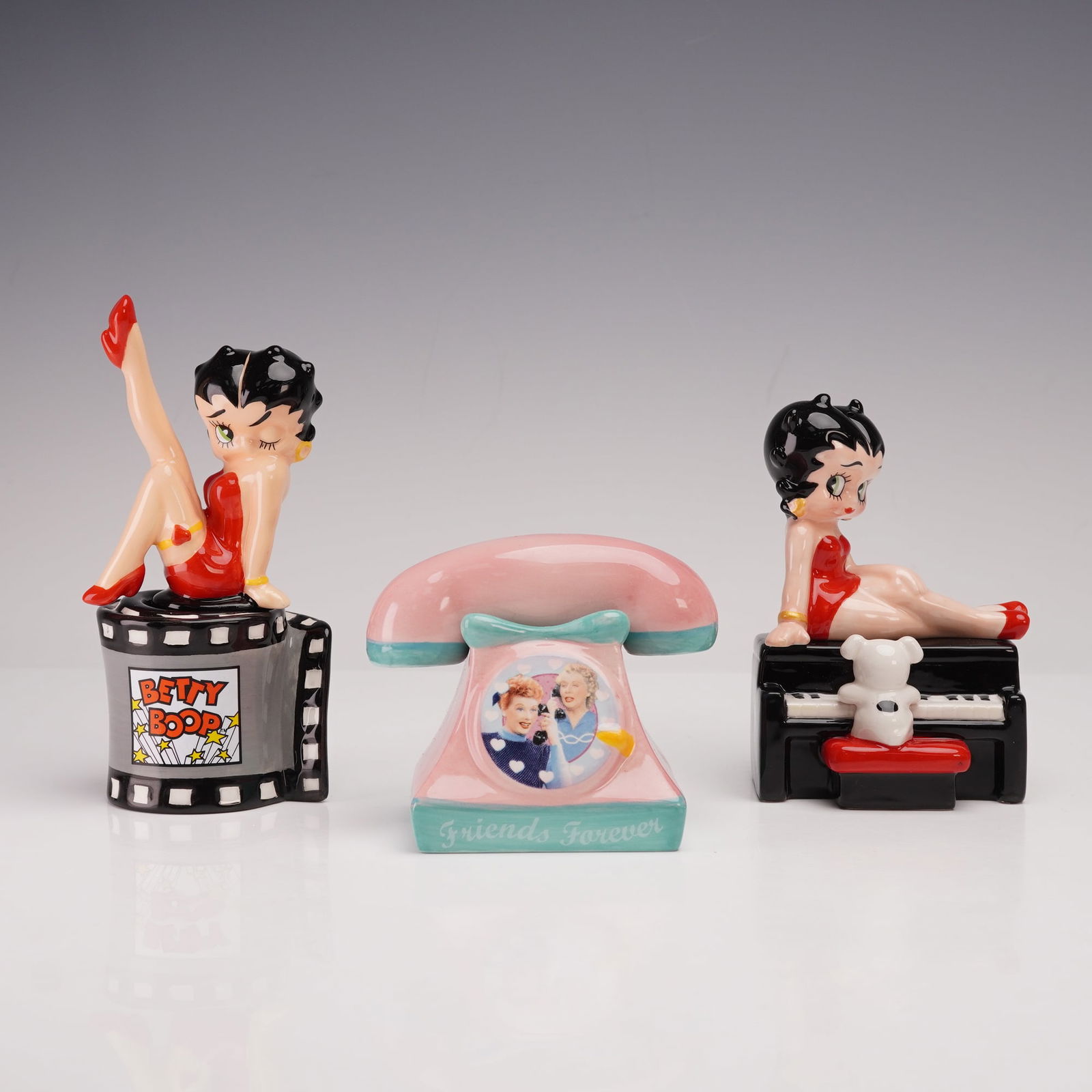 3pc Betty Boop and I Love Lucy Figural Salt & Pepper Shakers (1 of 4)