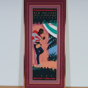 Tore Wallin Serigraph Poster, New Orleans Jazz & Heritage Festival 1985