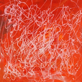 Abstract Expressionist Acrylic & Oil Painting on Canvas, Signed