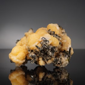 Stilbite on Epidote Cluster Mineral Specimen from Mali