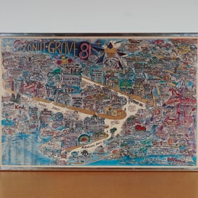 Linda Blissberger, Illustrated Map Poster, Coconut Grove 1981
