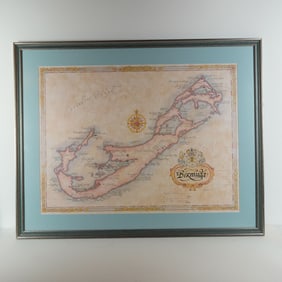 J. Longacre Map of Bermuda Print