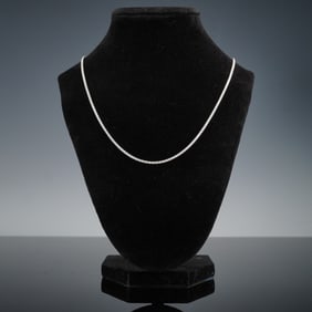 Tiffany & Co. Sterling Silver Beaded Chain Necklace