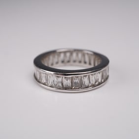 Clear Stone Eternity Band Ring