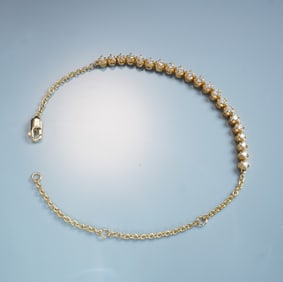 18K Yellow Gold 0.50ctw Diamond Tennis Bracelet