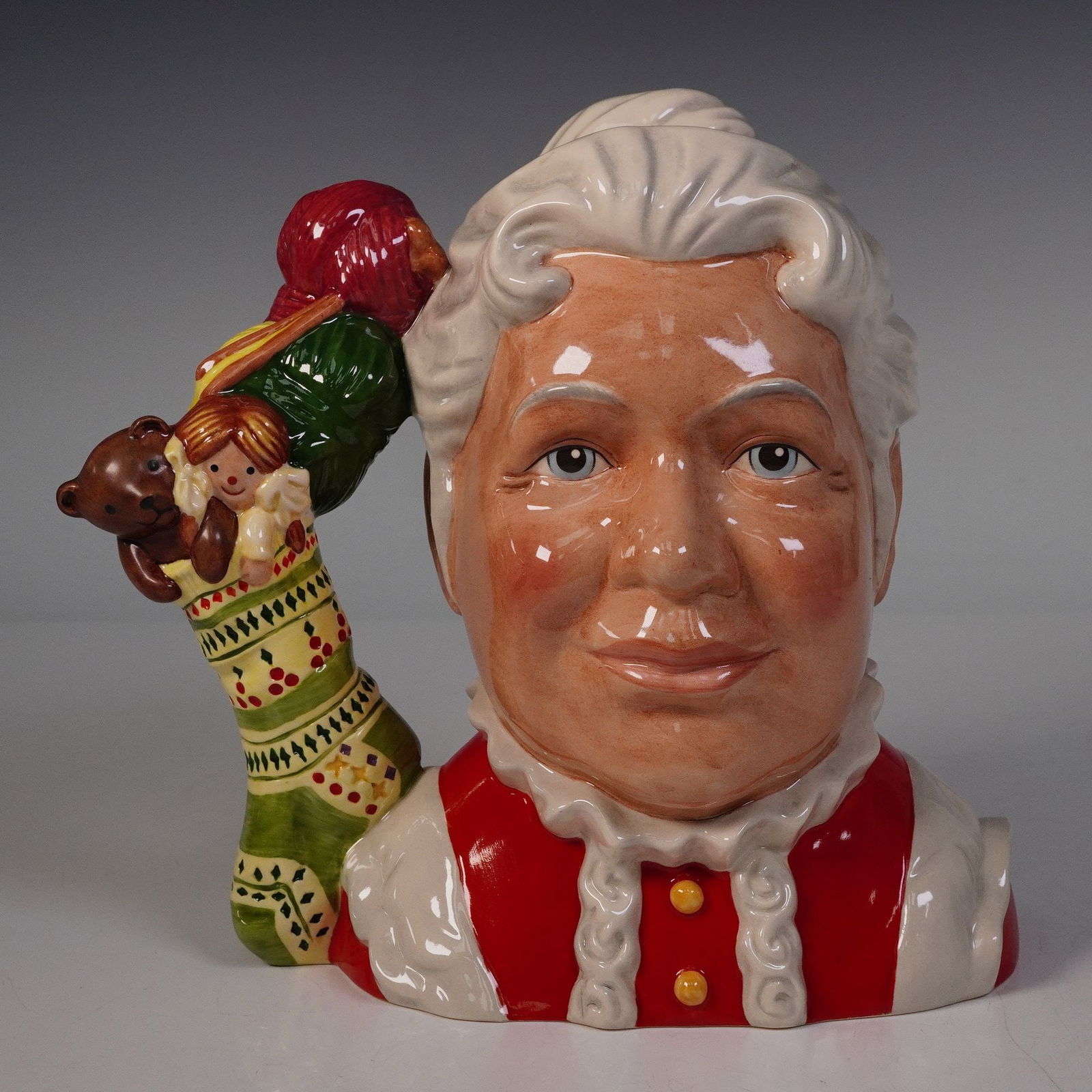 Royal Doulton Large Character Jug, Mrs. Clause D7242 (1 of 3)