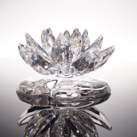 Swarovski Crystal Figurine, Waterlily Large