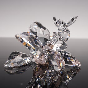 Swarovski Crystal Jubilee 2007 Figurine, Collector-Bee on Flower, Signed