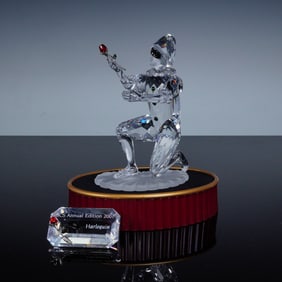 Swarovski SCS Annual Edition 2001 Harlequin + Plaque and Base