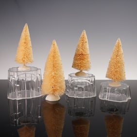 7pc Dept 56 Snowbabies Jolly Friends Forevermore Tree Figurines and Bases