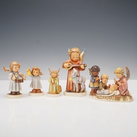 5pc Goebel Hummel Figurines, Angels and Nativity.