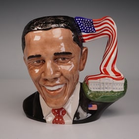 Royal Doulton Large Character Jug, Barack Obama D7300